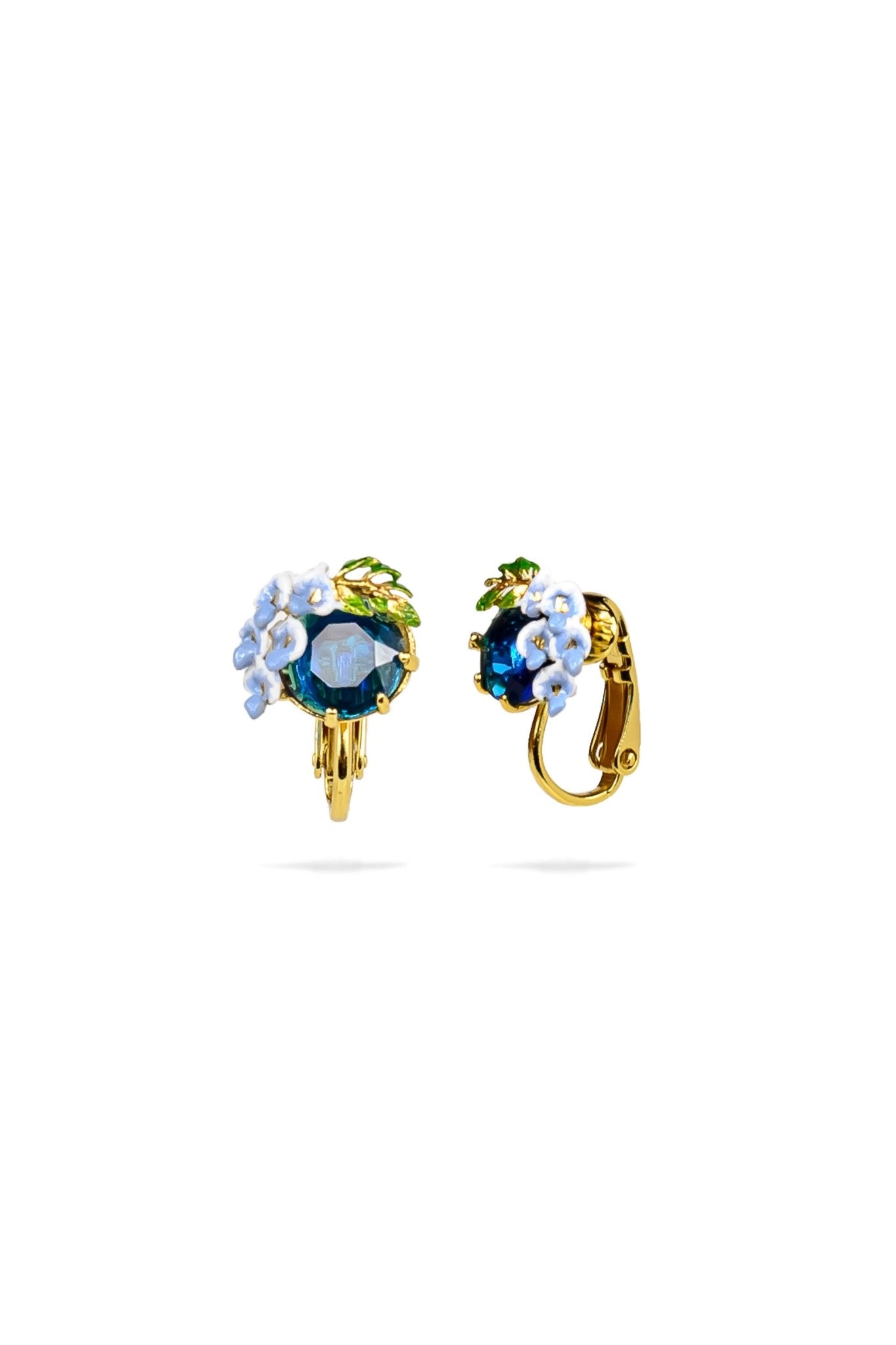 Wisteria And Faceted Crystal Bead Earrings | AUOF1031 - Les Nereides
