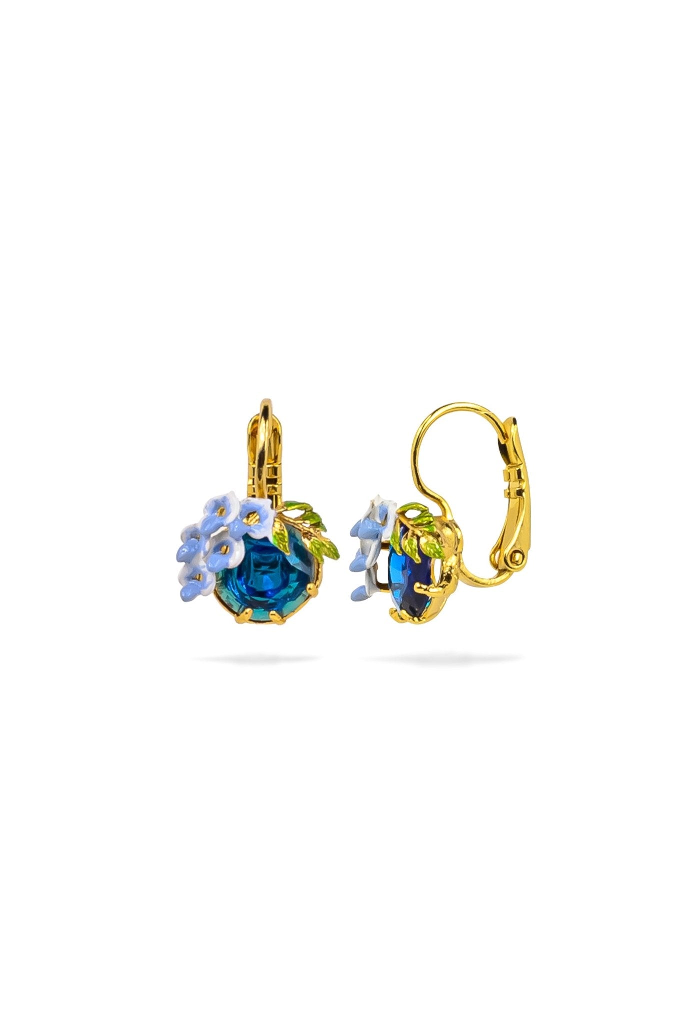 Wisteria And Faceted Crystal Bead Earrings | AUOF1031 - Les Nereides