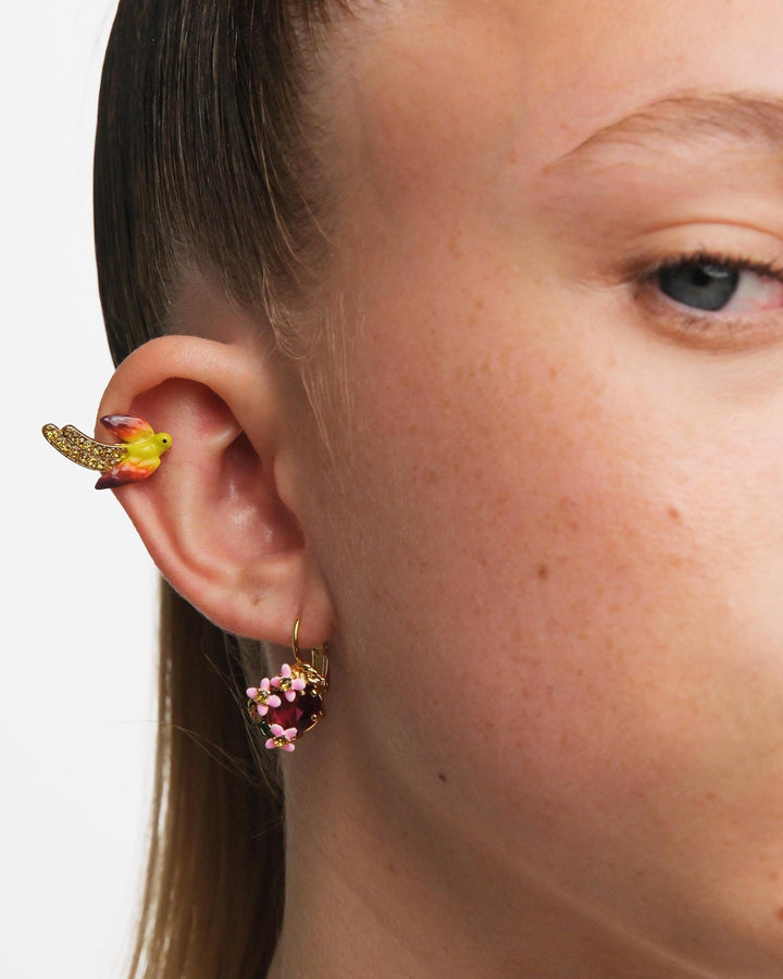 Yellow Budgie Post Earrings | AUVI1051 - Les Nereides