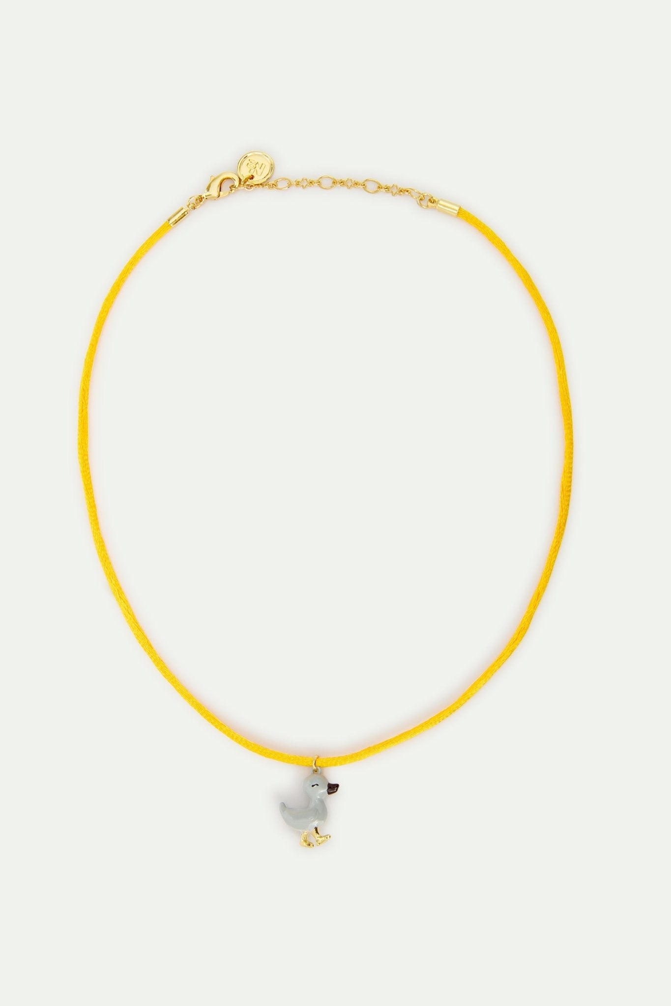Yellow Pendant Necklace With Little Duck | AYCN3091 - Les Nereides