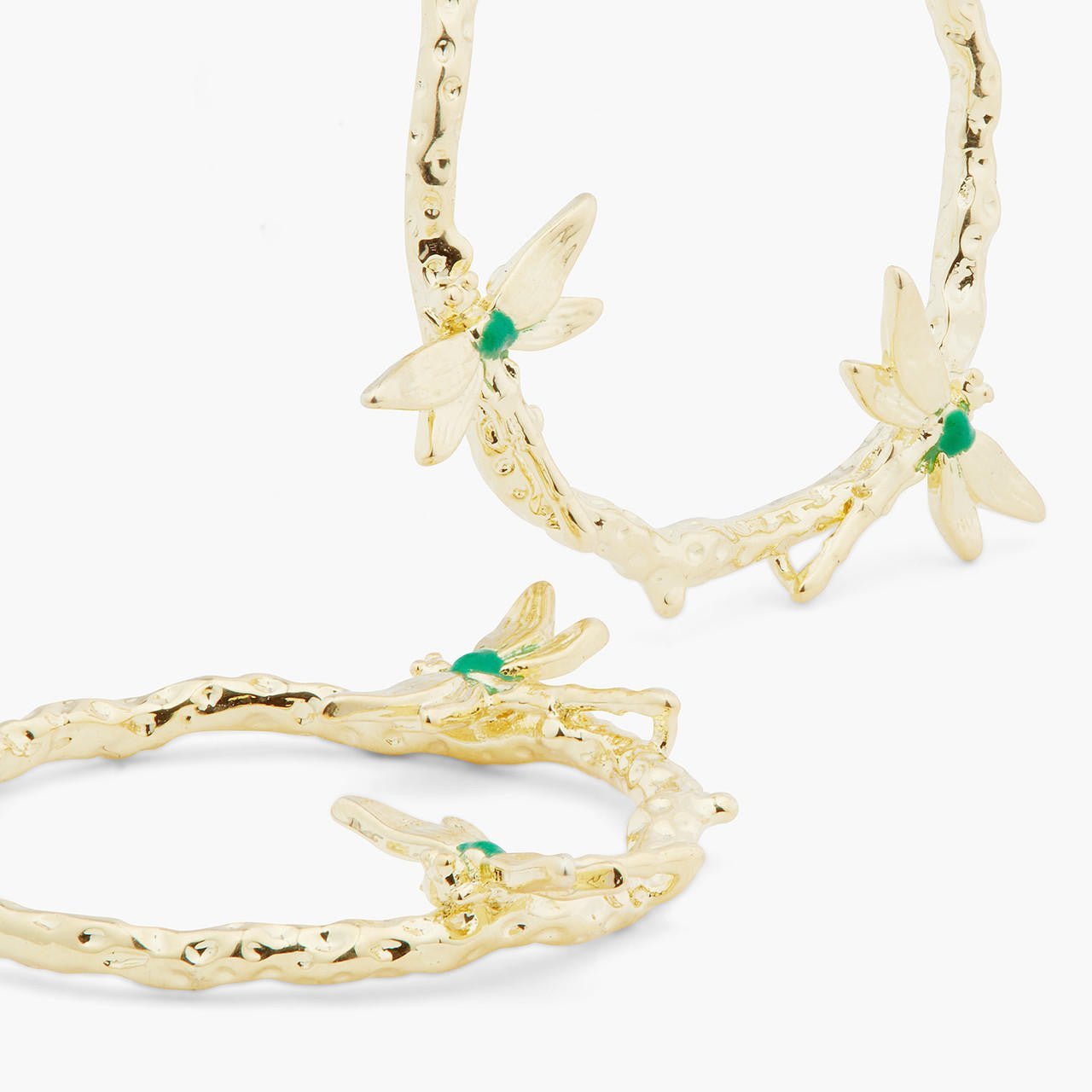 2 Dragonfly Hoop Earrings | ARAM1051 - Les Nereides