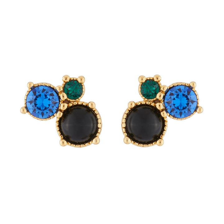 3 Blue And Green Tone Earrings | AJPF115 - Les Nereides