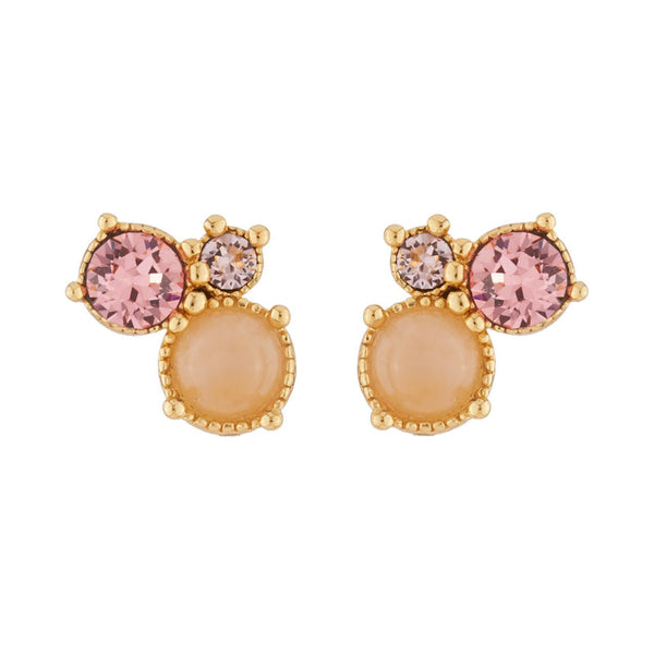 3 Pinktonestud Earrings | AJPF113 - Les Nereides