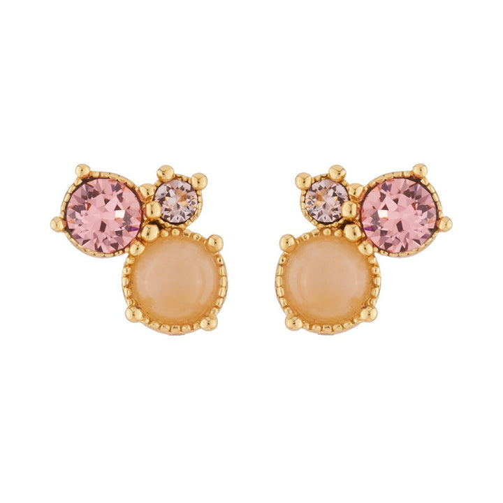 3 Pinktonestud Earrings | AJPF113 - Les Nereides