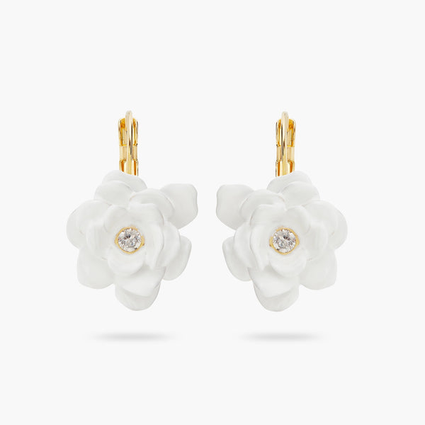 Gardenia And Cut Stone Earrings | ATBP1081