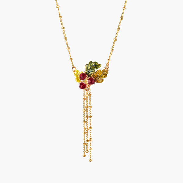 Acorn And Chains Pendant Necklace | AMEF3061 - Les Nereides