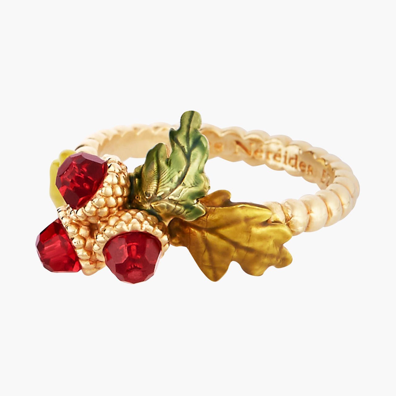 Acorn And Oak Tree Leaves Thin Rings | AMEF603/11 - Les Nereides