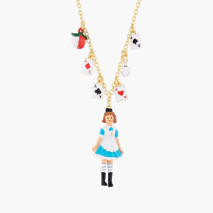 Alices And Deck Of Cards Pendant Necklace | AMAL3101 - Les Nereides