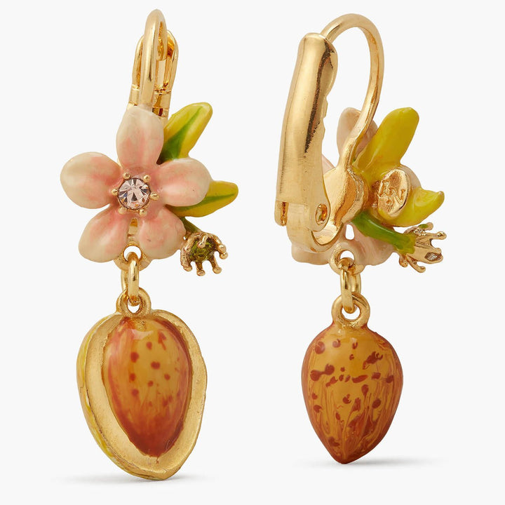 Almond And Flower Sleeper Earrings | APVE1071 - Les Nereides
