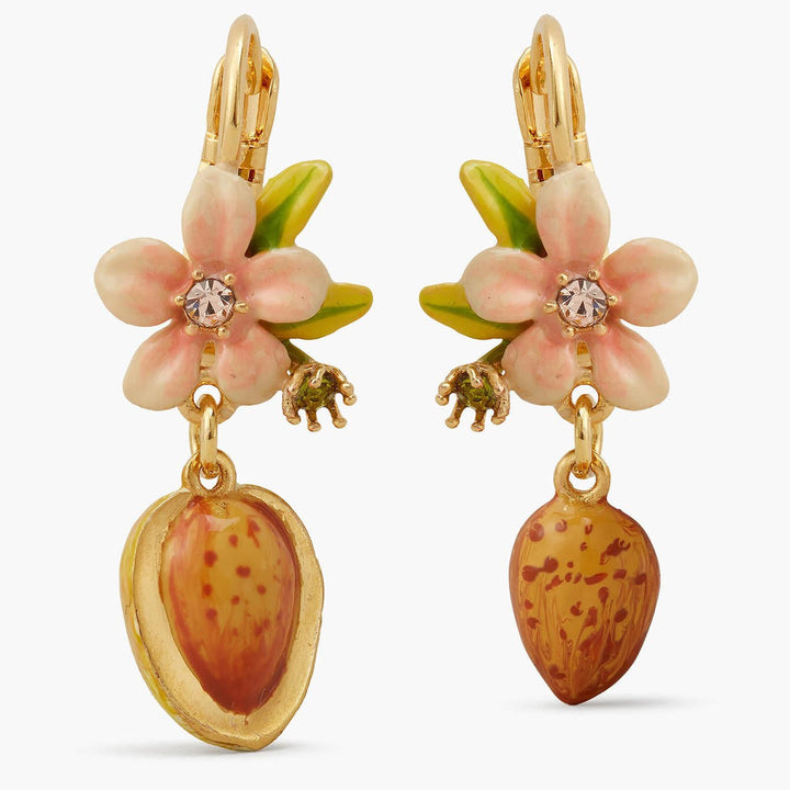 Almond And Flower Sleeper Earrings | APVE1071 - Les Nereides