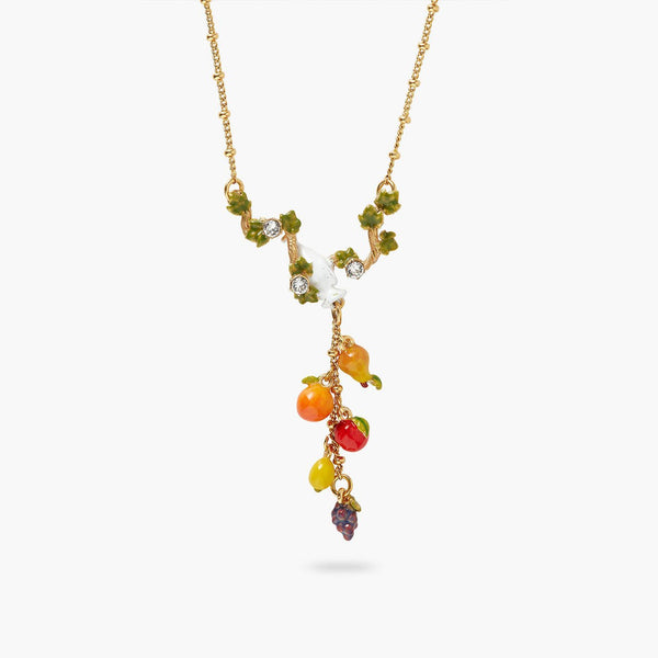 Amphora, Vine Leaves And Fruit Pendant Necklace | AQVT3081 - Les Nereides