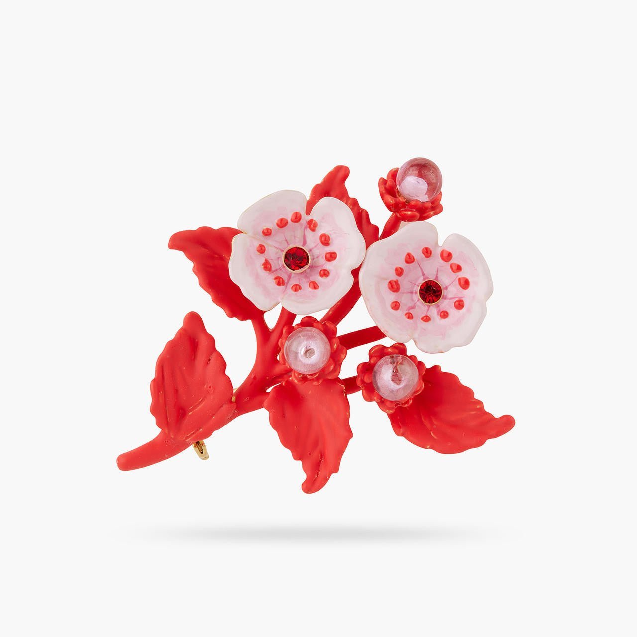 Anemone and crystal brooch | AQHC5011 - Les Nereides
