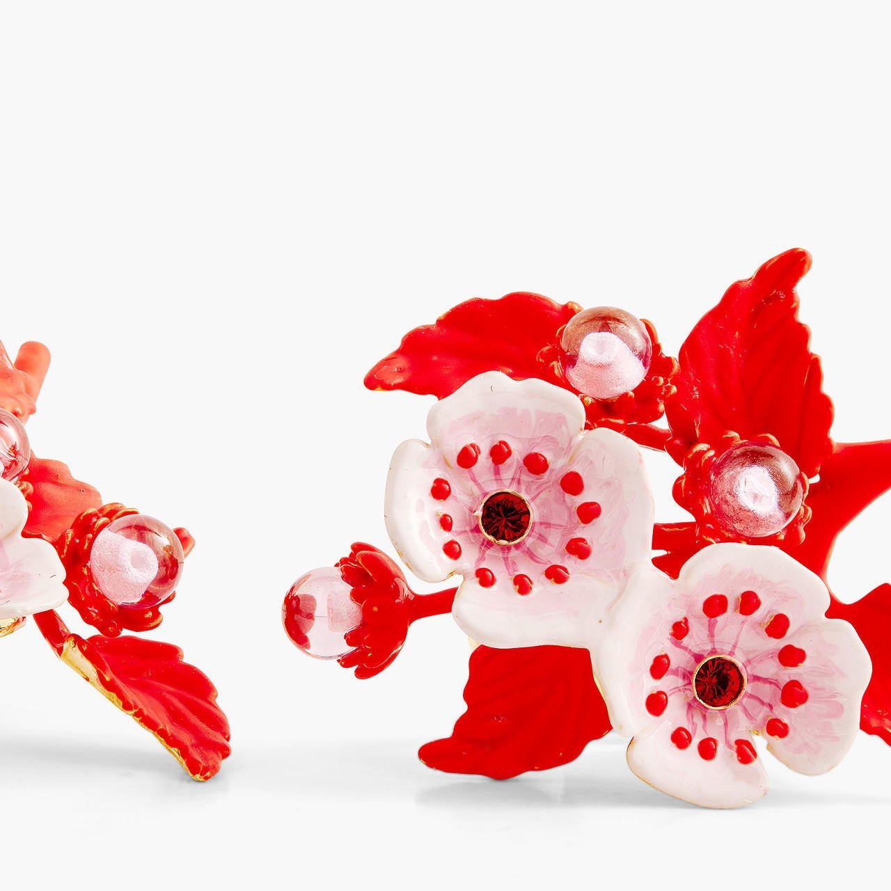 Anemone and crystal earrings | AQHC1011 - Les Nereides