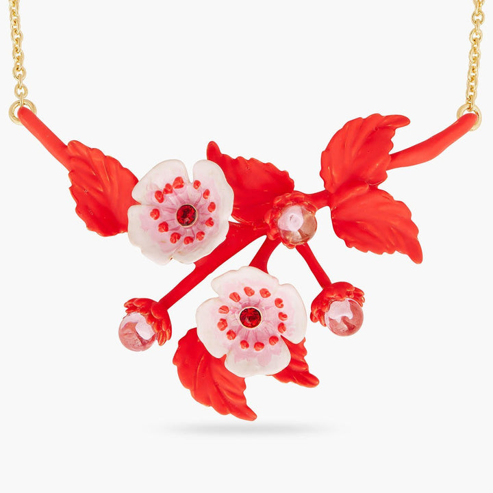 Anemone and crystal thin necklace | AQHC3011 - Les Nereides