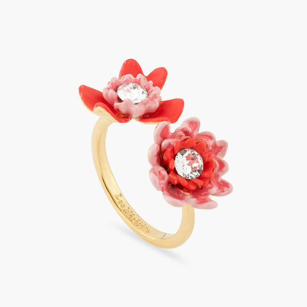 Anemone and gerbera adjustable ring | AQHC6021 - Les Nereides