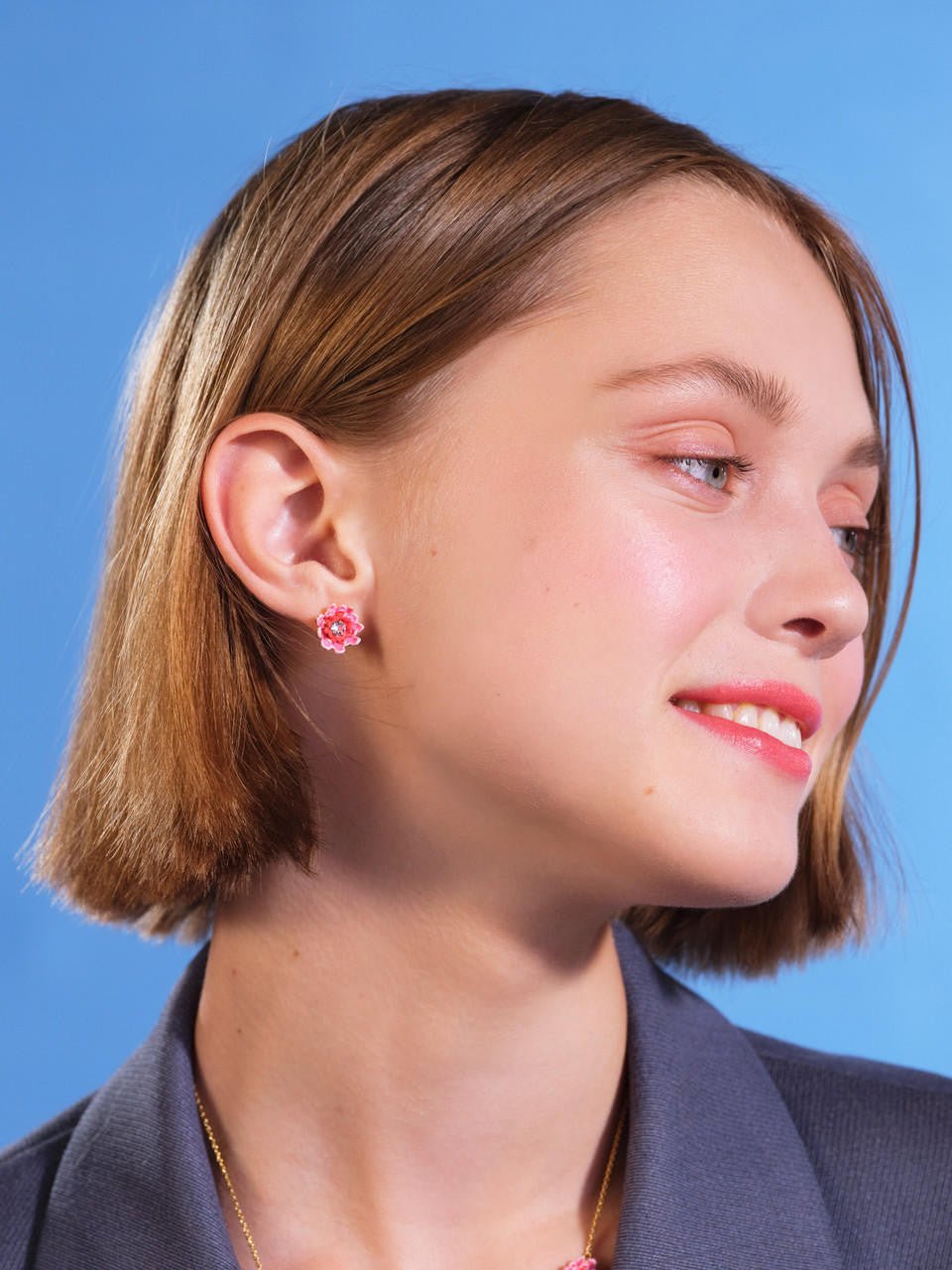 Anemone and gerbera earrings | AQHC1061 - Les Nereides