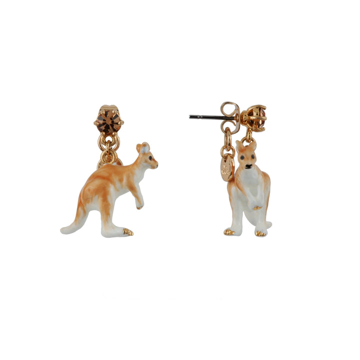 Animals From Australia Blue Rhinestone & Kangaroo Earrings | ACAU1011 - Les Nereides