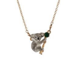 Animals From Australia Green Rhinestone & Koala Necklace | ACAU3021 - Les Nereides
