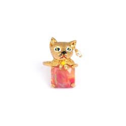 Animaux Fabuleux Cat And Faceted Crystal Rings | AAAF606/11 - Les Nereides