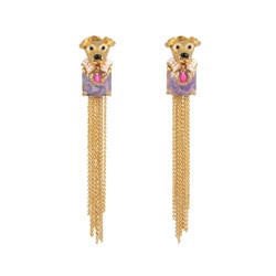 Animaux Fabuleux Dog And Pendant Chains Earrings | AAAF1011 - Les Nereides