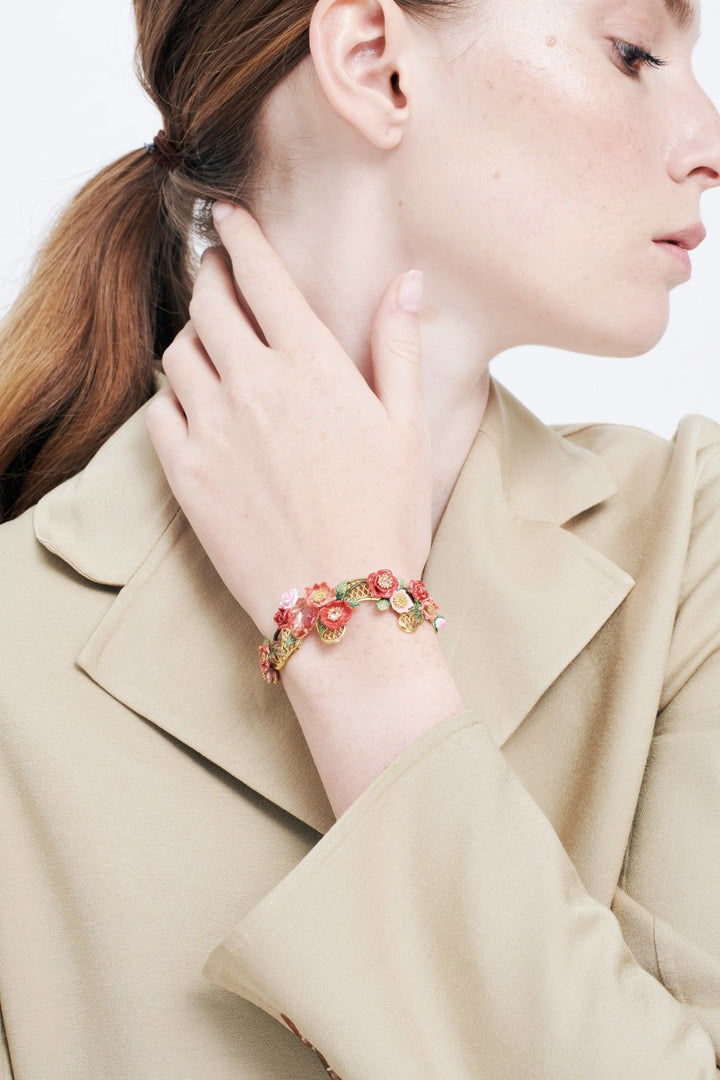 Antique And Wild Roses Bangle Bracelet | AMAR201/11 - Les Nereides