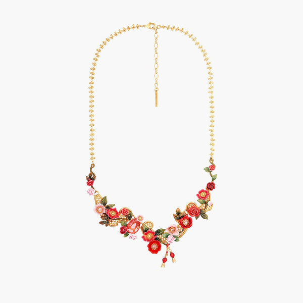 Antique And Wild Roses Collar Necklace | AMAR3011 - Les Nereides