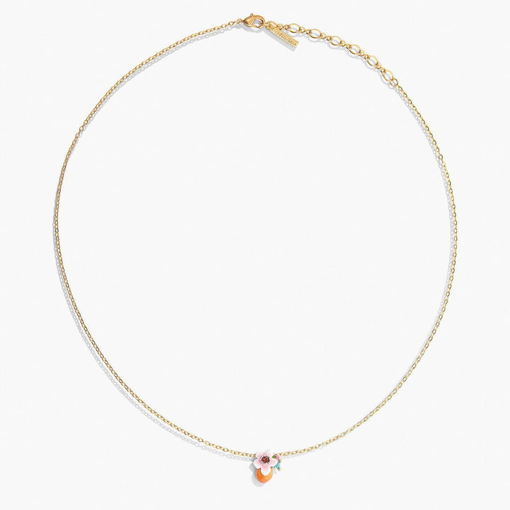 Apricot And Flower Pendant Necklace | APVE3031 - Les Nereides