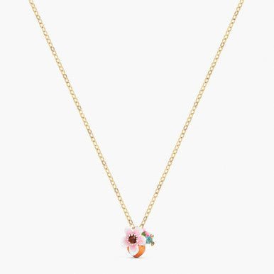 Apricot And Flower Pendant Necklace | APVE3031 - Les Nereides