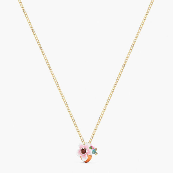 Apricot And Flower Pendant Necklace | APVE3031 - Les Nereides