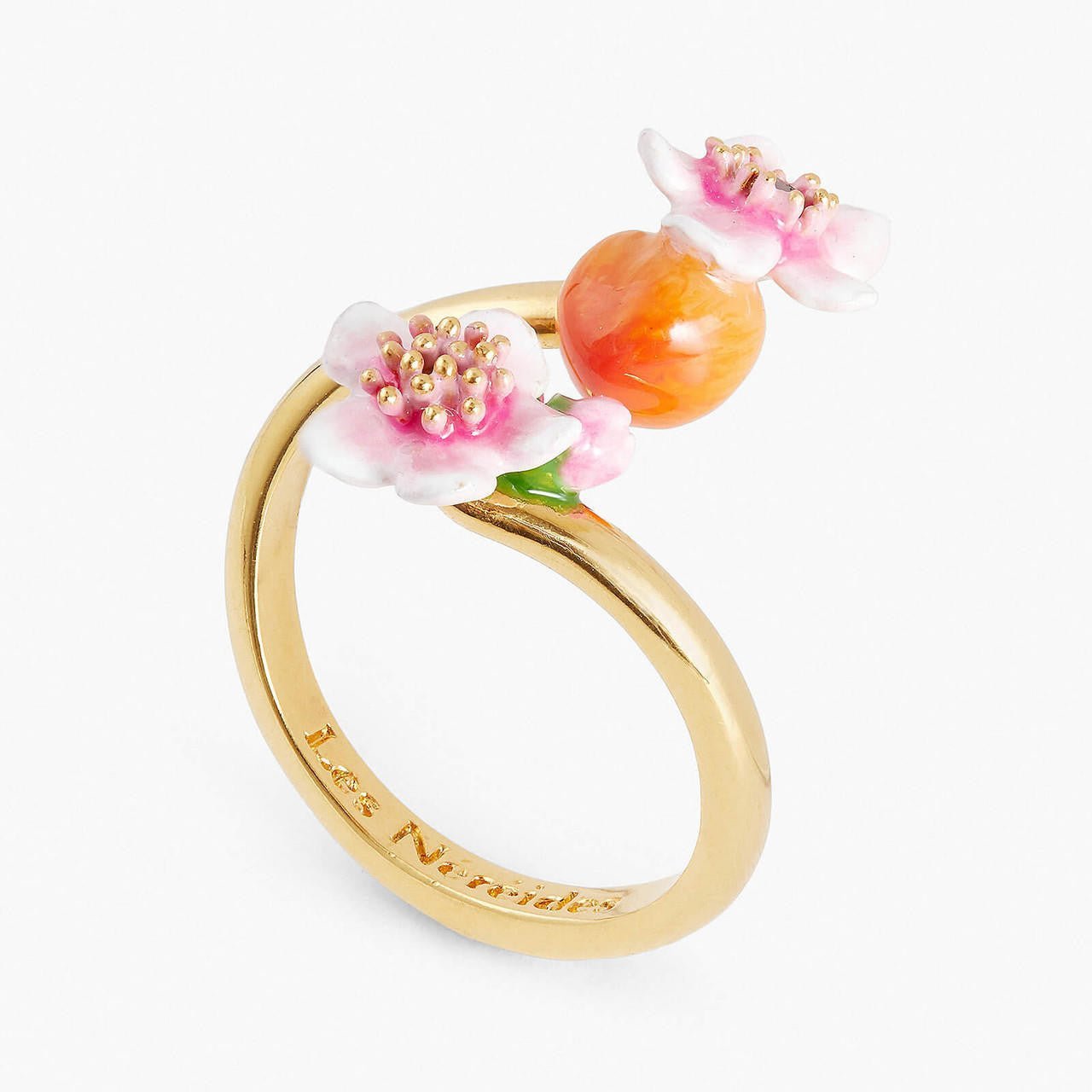 Apricot And Flowers Adjustable Ring | APVE6011 - Les Nereides