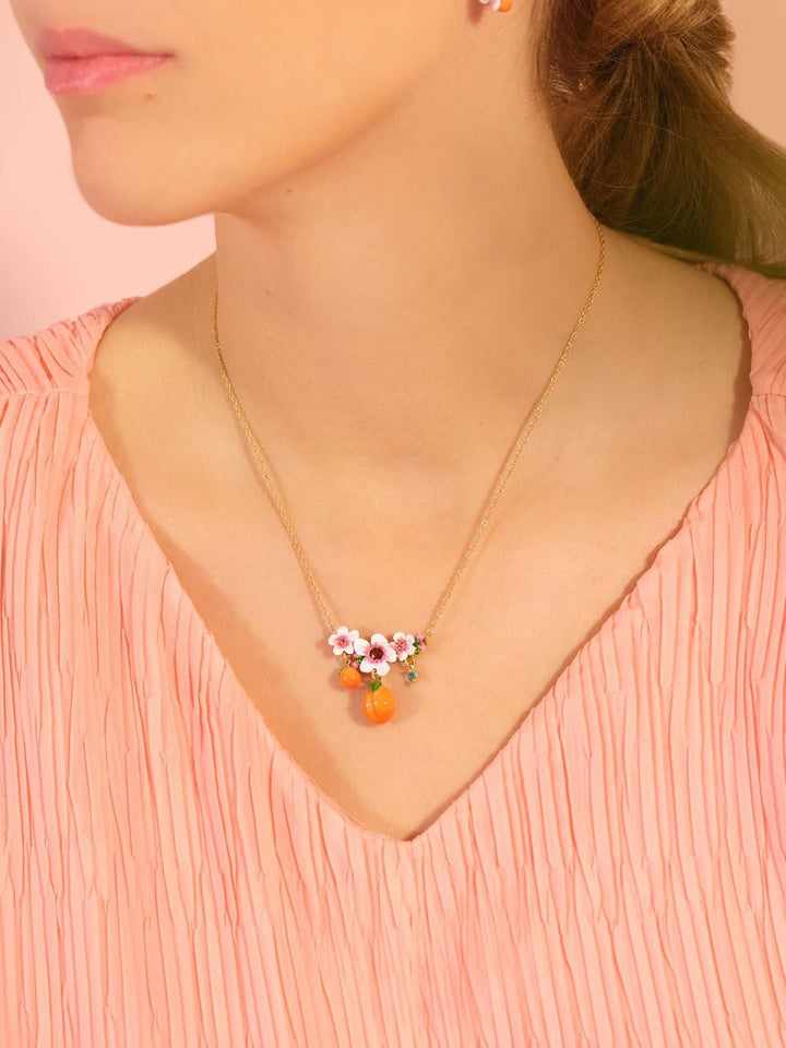 Apricots And Flowers Statement Necklace | APVE3021 - Les Nereides