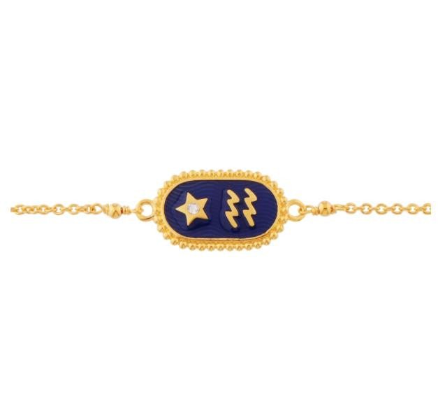 Aquarius Zodiac Sign Bracelet | ALCS2111 - Les Nereides