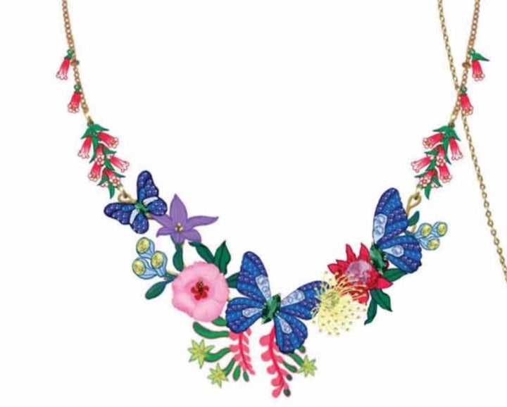 Australian Flowers Bouquet Collar Necklace | AKEP301 - Les Nereides
