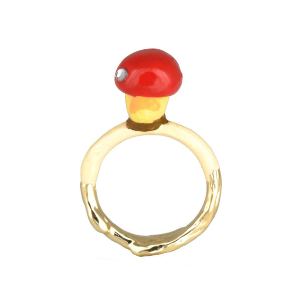 Bague Chaperon & Champignons Avec Champignon Rouge Rings | YCC6031 - Les Nereides