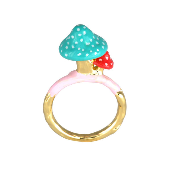 Bague Chaperon & Champignons Avec Champignon Vert Rings | YCC6011 - Les Nereides