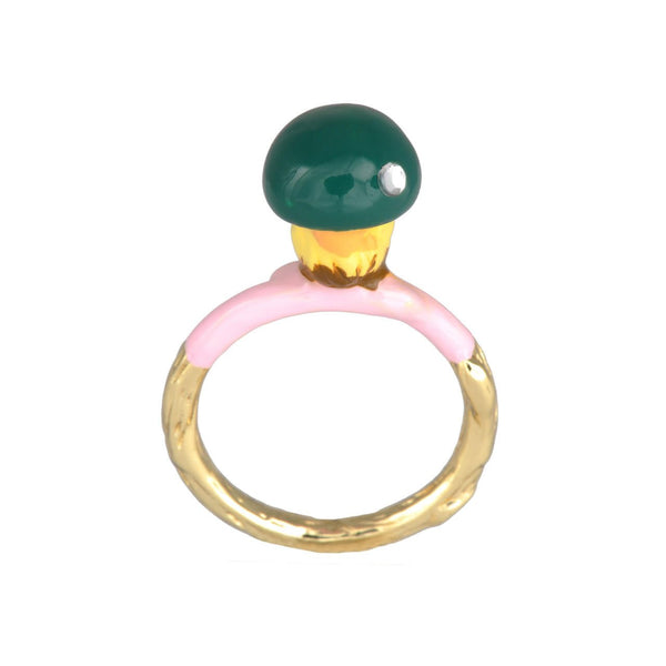 Bague Chaperon & Champignons Avec Champignon Vert Rings | YCC6041 - Les Nereides