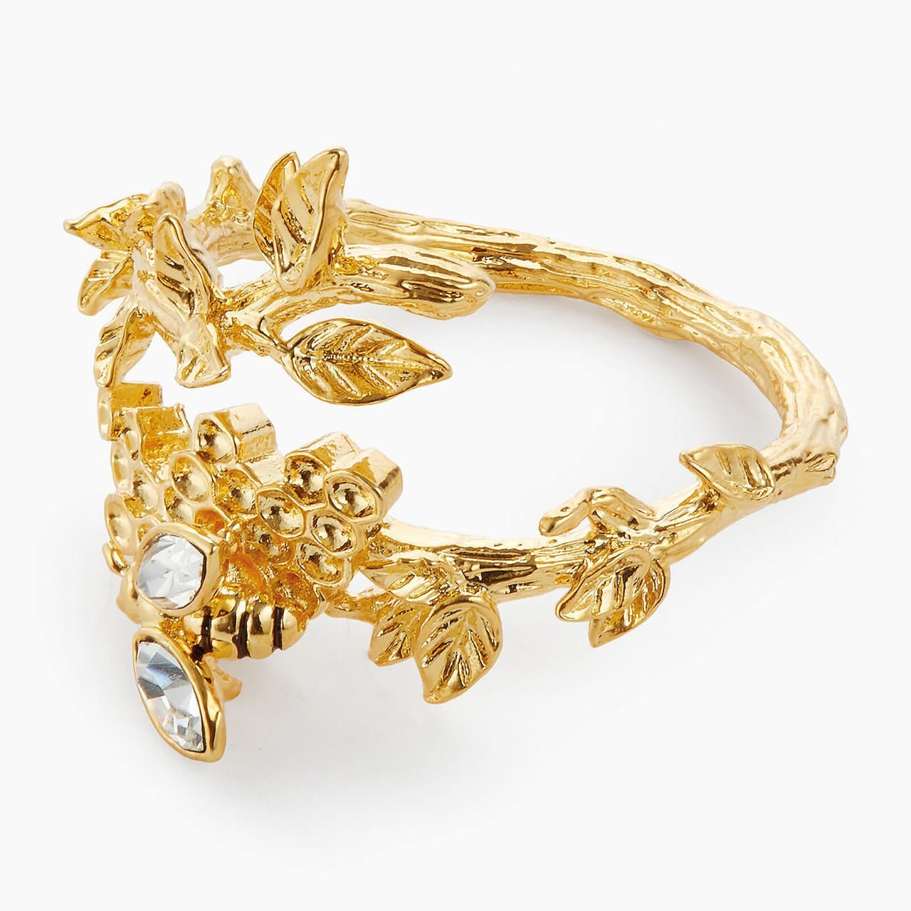 Bee And Honeycomb Adjustable Ring | APNF6041 - Les Nereides