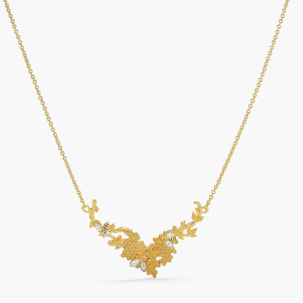 Bee And Honeycomb Statement Necklace | APNF3081 - Les Nereides