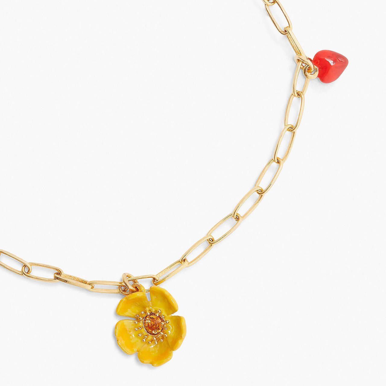 Bird, Buttercup And Heart Charm Bracelet | APLA2021 - Les Nereides