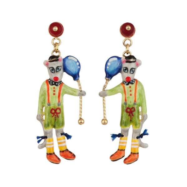 Birthday Mouse Mouse & Blue Balloon Earrings | AEBM106T/1 - Les Nereides