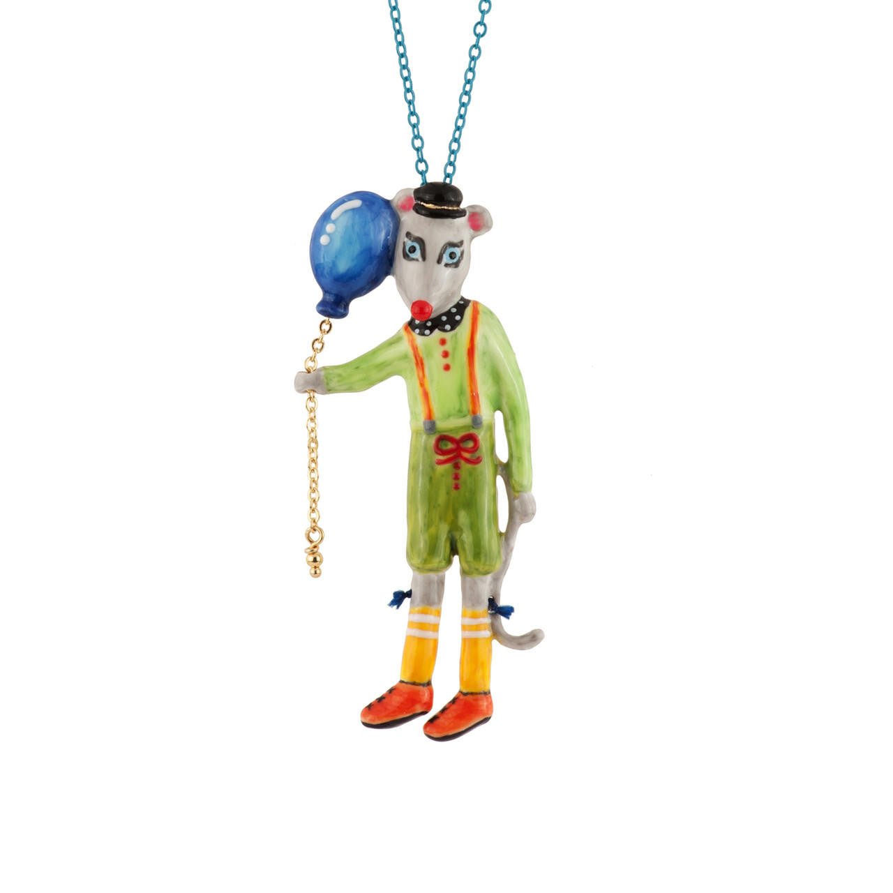 Birthday Mouse Mouse & Blue Balloon Necklace | AEBM3131 - Les Nereides