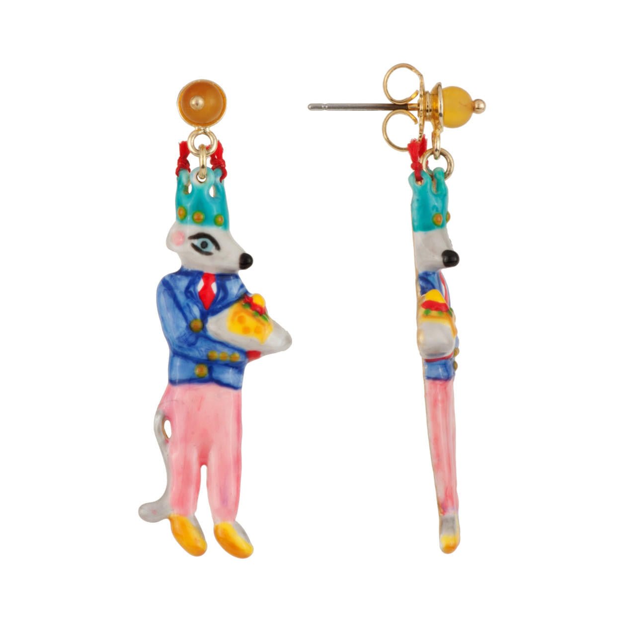Birthday Mouse Mouse & Cheesecake Earrings | AEBM105T/1 - Les Nereides