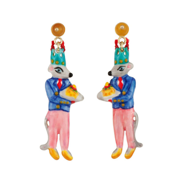 Birthday Mouse Mouse & Cheesecake Earrings | AEBM105T/1 - Les Nereides