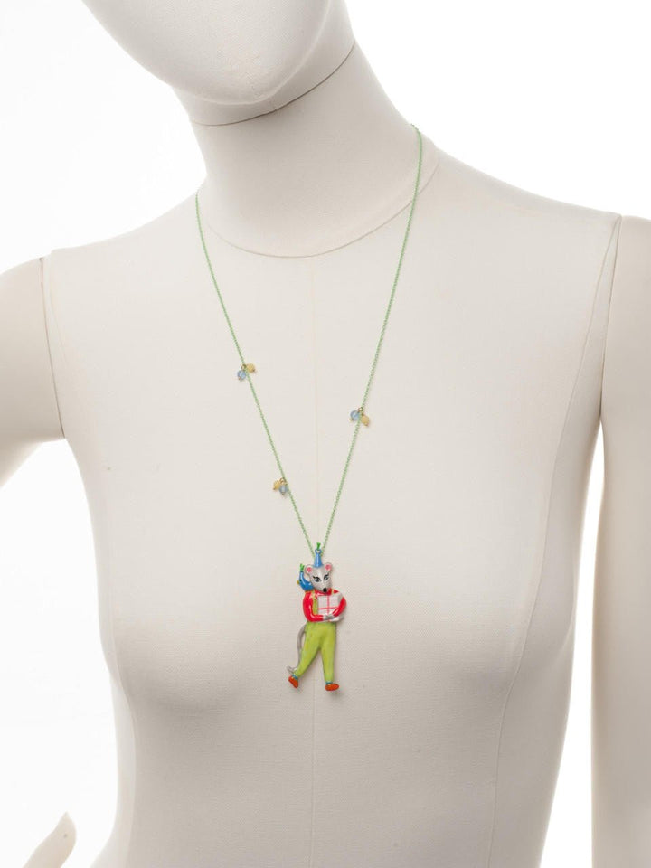 Birthday Mouse Mouse & Gift Necklace | AEBM3011 - Les Nereides