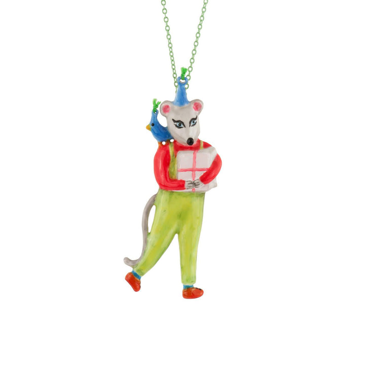 Birthday Mouse Mouse & Gift Necklace | AEBM3081 - Les Nereides