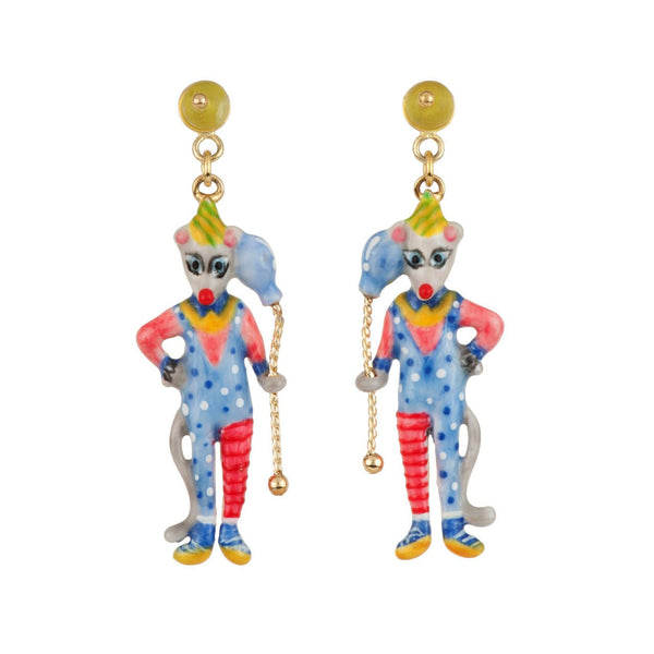 Birthday Mouse Mouse & Striped Hat Earrings | AEBM102T/1 - Les Nereides