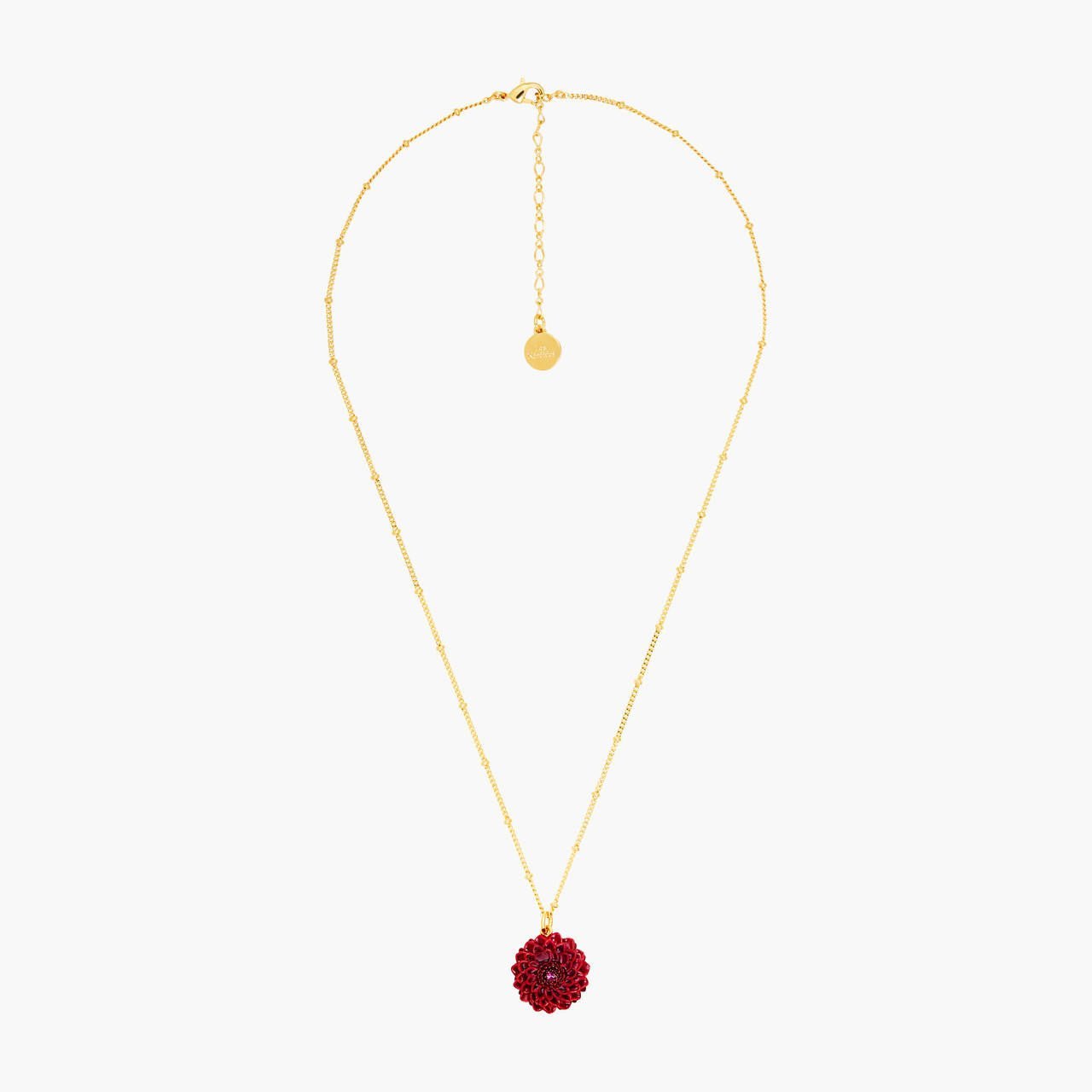 Black Dahlia Pendant Necklace | AOLF3031 - Les Nereides