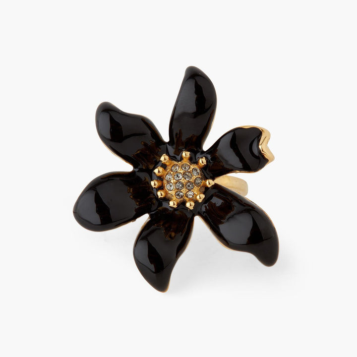Black lily fine ring | AQFN6011 - Les Nereides
