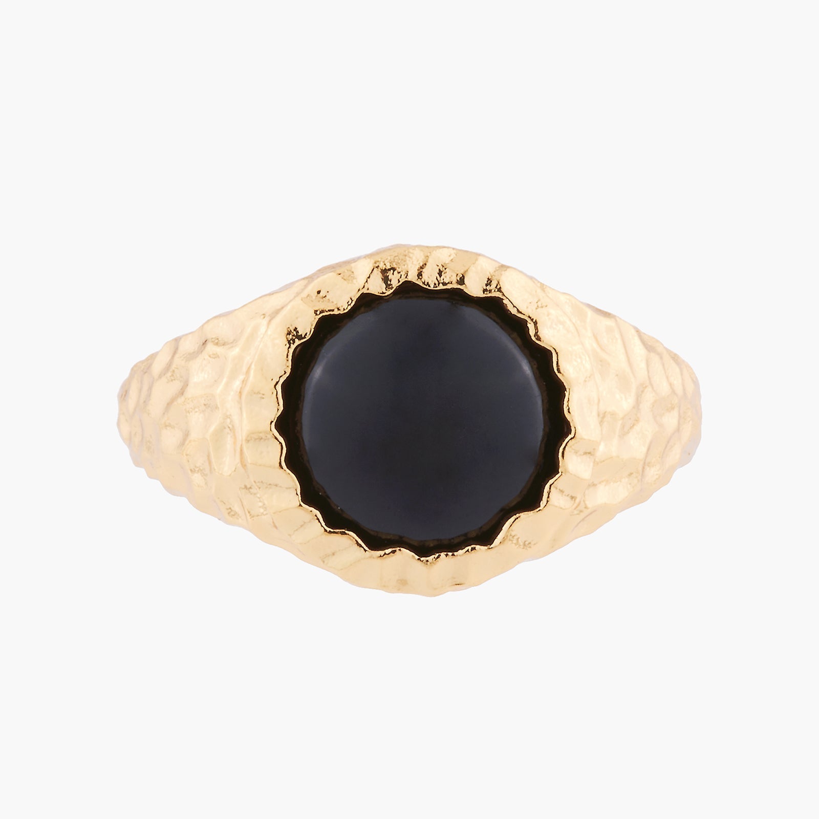 Black Onyx Solitaire Rings | Akbc602/11 - Les Nereides
