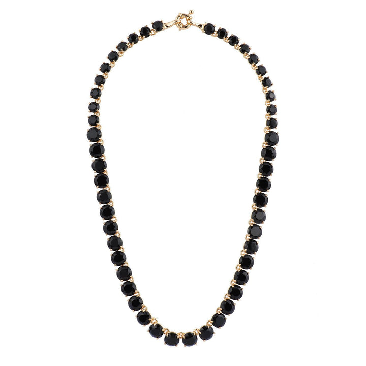 Black Round Stones La Diamantine Choker Necklace | ACLD3322 - Les Nereides